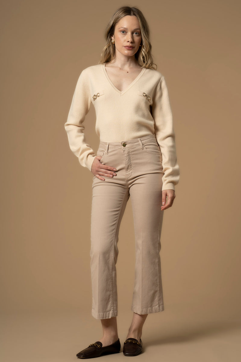 Pantalón de campana - Pantalon COLOR DALEVI