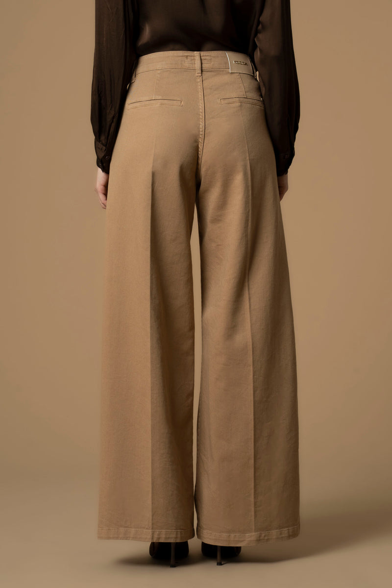 Pantalon large avec pli sur le devant - Pantalon COLOR JUSTIA