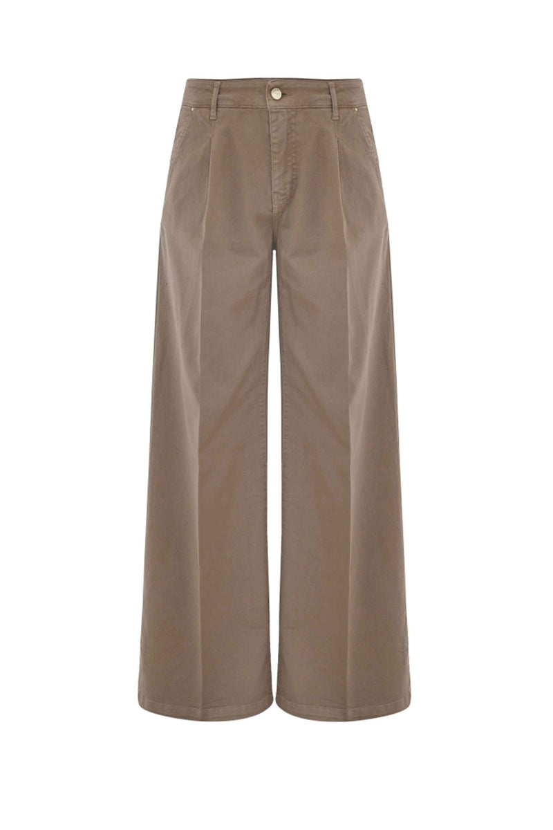 Pantalon large avec pli sur le devant - Pantalon COLOR JUSTIA
