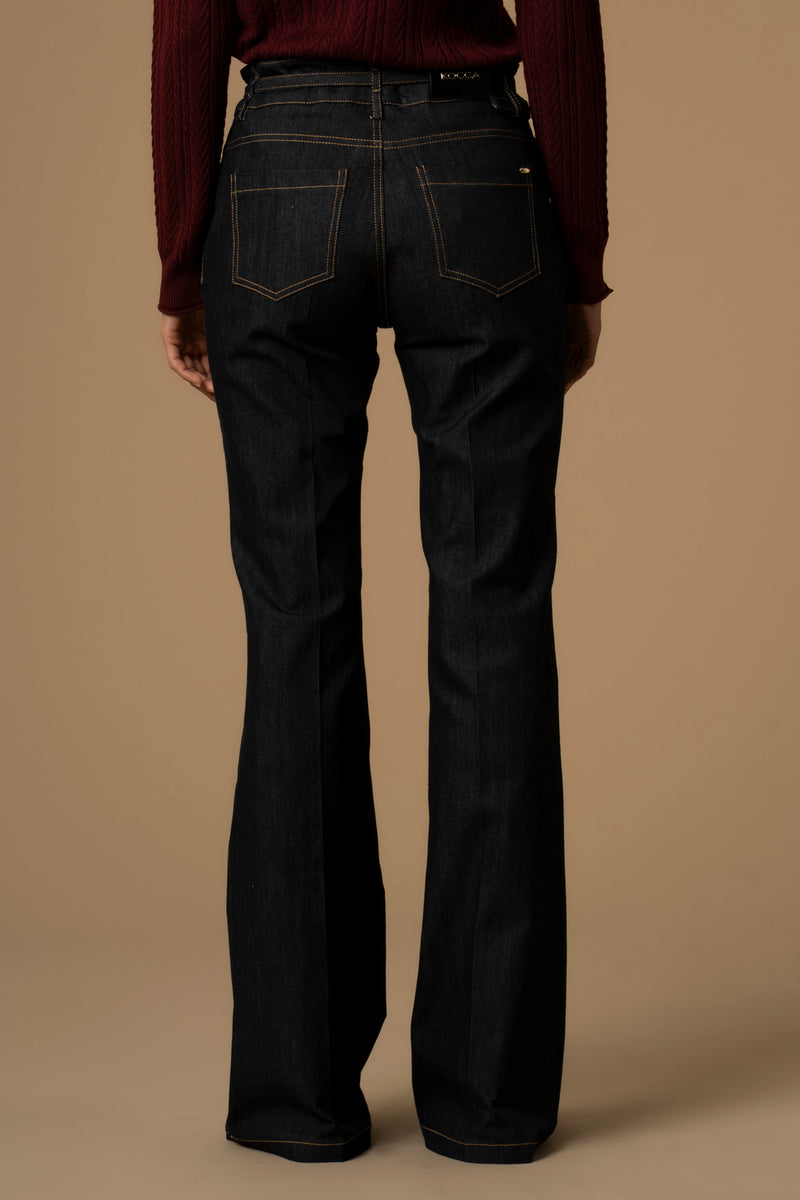 Pantalon avec coupe bootcut et poches latérales - Pantalon DENIM DAGNY