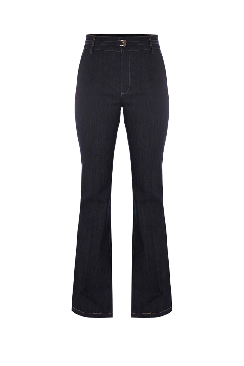 Pantalon avec coupe bootcut et poches latérales - Pantalon DENIM DAGNY