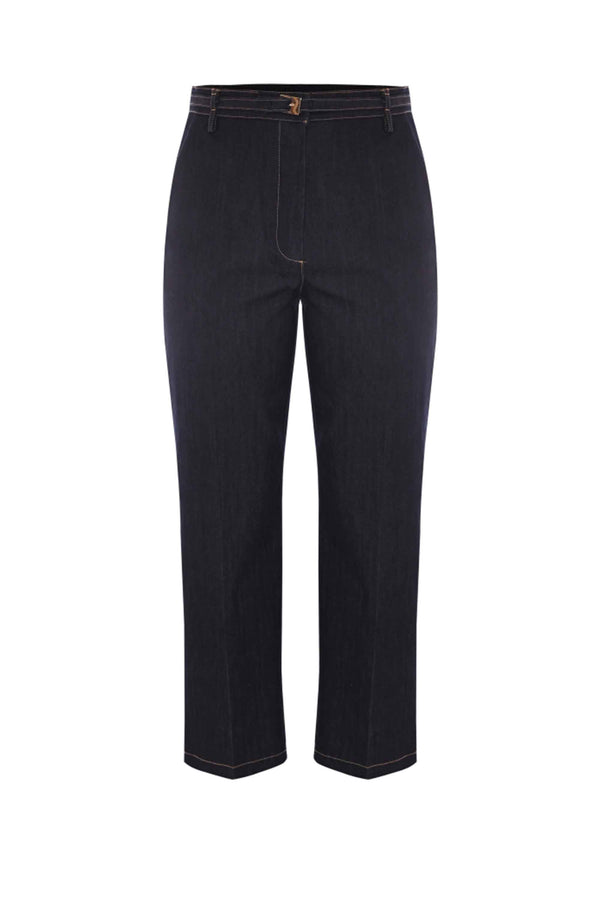 Pantalon coupe droite longueur Capri - Pantalon DENIM DALIBERTO
