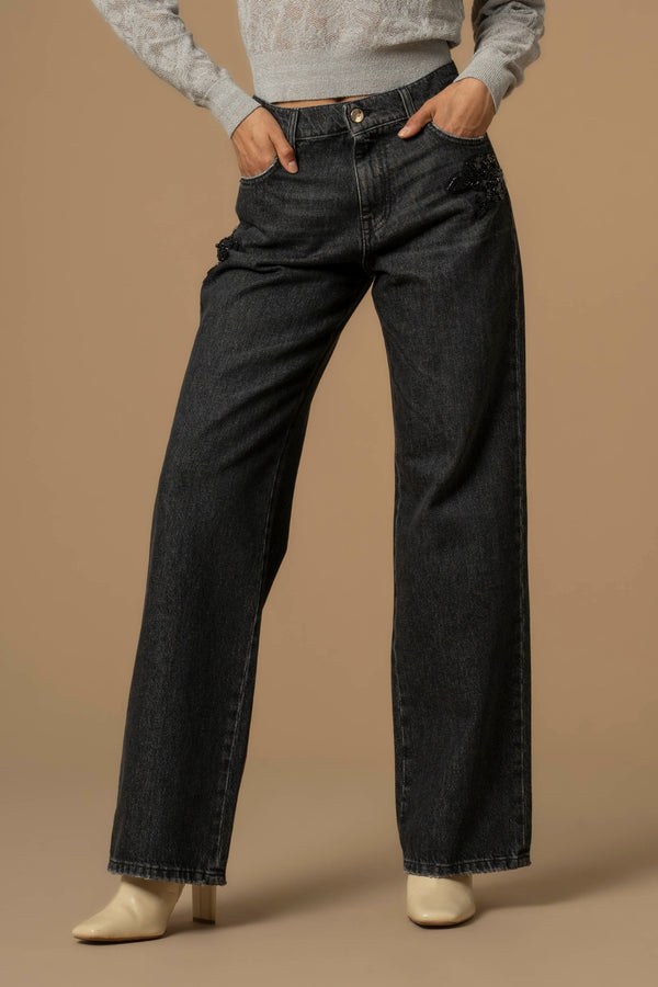 Pantalon style jean coupe droite - Pantalon DENIM DEWEN