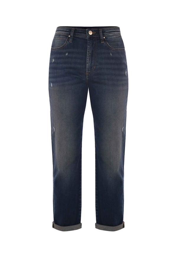 Pantalon jean avec effet délavé - Pantalon DENIM KINZIA