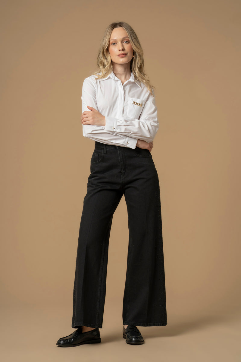 Pantaloni in denim wide fit - Pantaloni Denim Kelinia