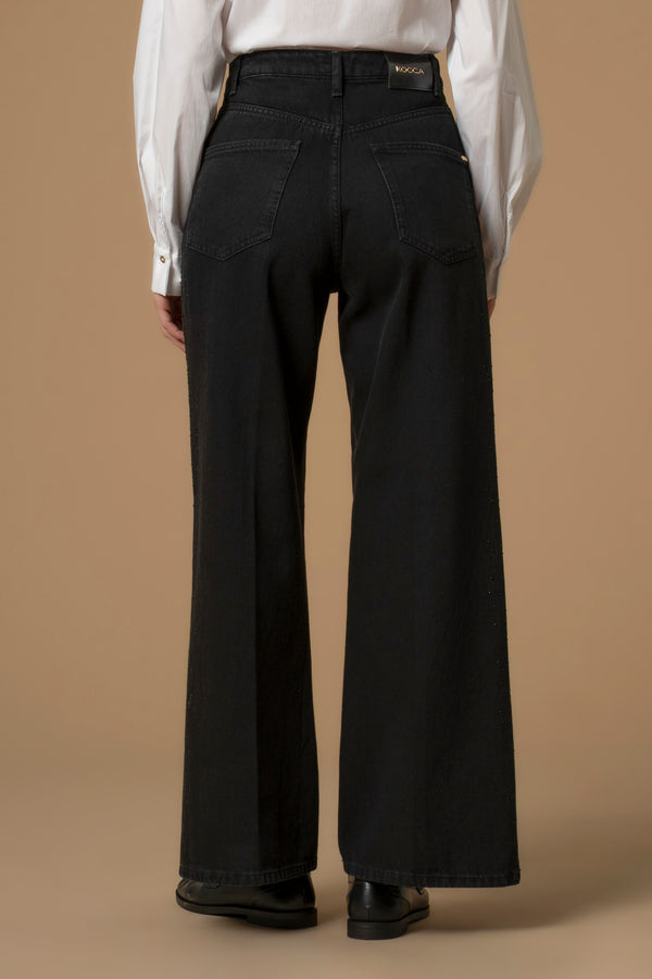 Pantalon jean avec jambes larges - Pantalon DENIM KELINIA