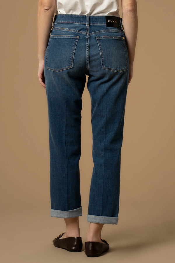 Pantalon longueur Capri avec revers - Pantalon DENIM GRANT