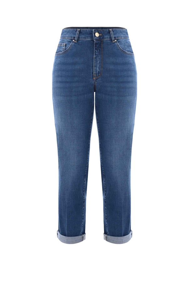 Pantalon longueur Capri avec revers - Pantalon DENIM GRANT