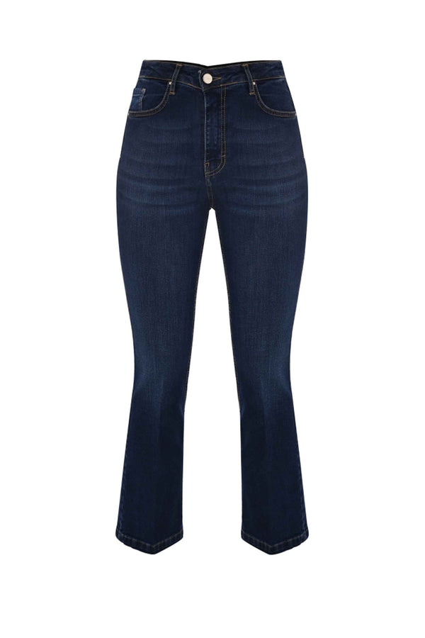 Pantalon jean longueur Capri coupe Bootcut - Pantalon DENIM DALEVI