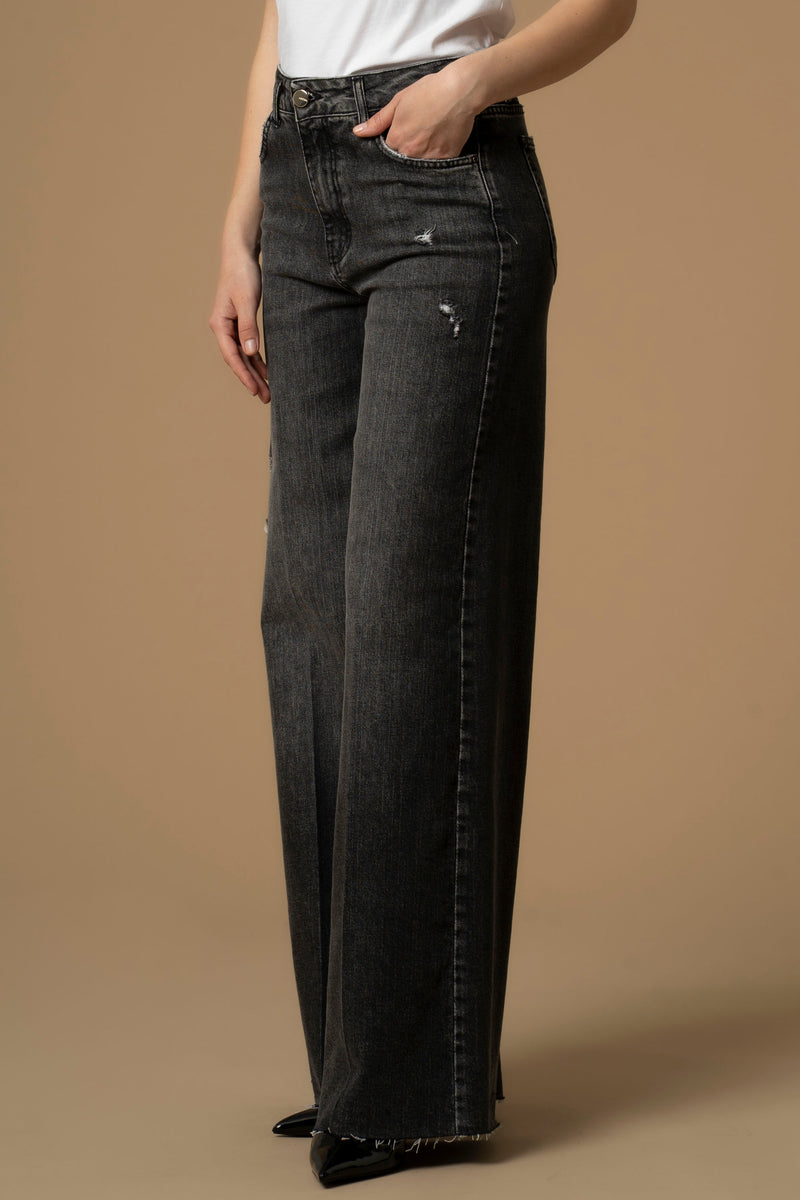 Pantaloni in denim con dettagli distressed - Pantaloni Denim Jeraldina