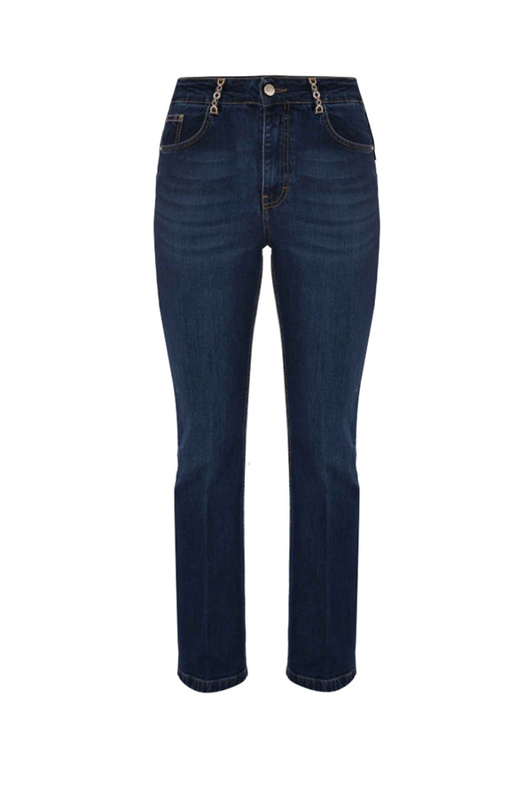 Pantalon coupe Bootcut longueur Capri - Pantalon DENIM CON CATENA RODRIGUE