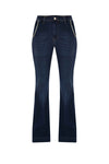 Chic extra long denim trousers pocket detail - Trousers DENIM RICAMO ROONEY
