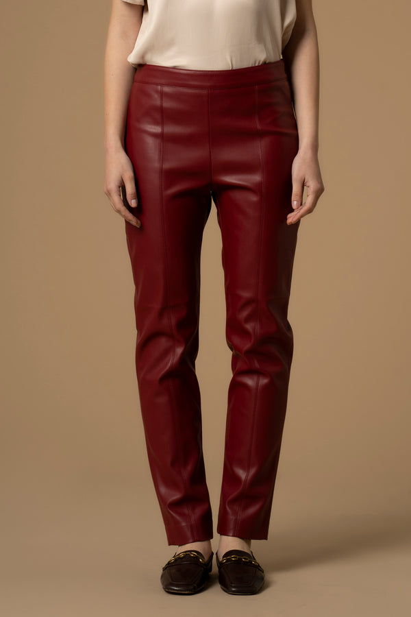 Sophisticated full length leather style trousers - Trousers MAREN