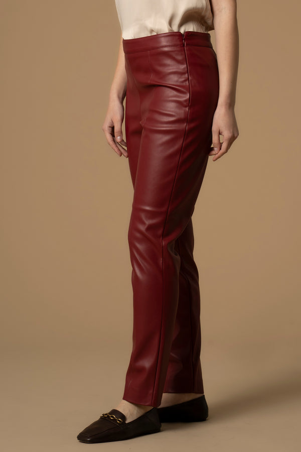 Sophisticated full length leather style trousers - Trousers MAREN
