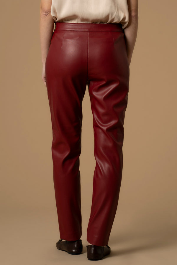 Sophisticated full length leather style trousers - Trousers MAREN