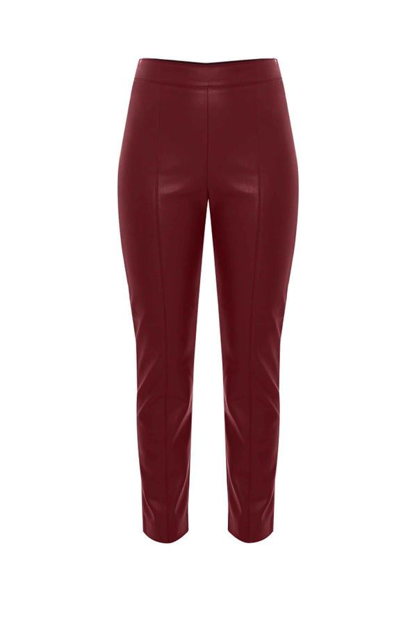 Sophisticated full length leather style trousers - Trousers MAREN
