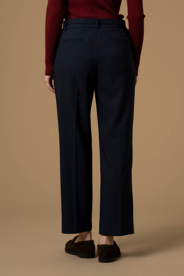 Fashionable slim fit creased full length trousers - Trousers TATY