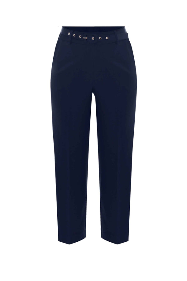 Fashionable slim fit creased full length trousers - Trousers TATY