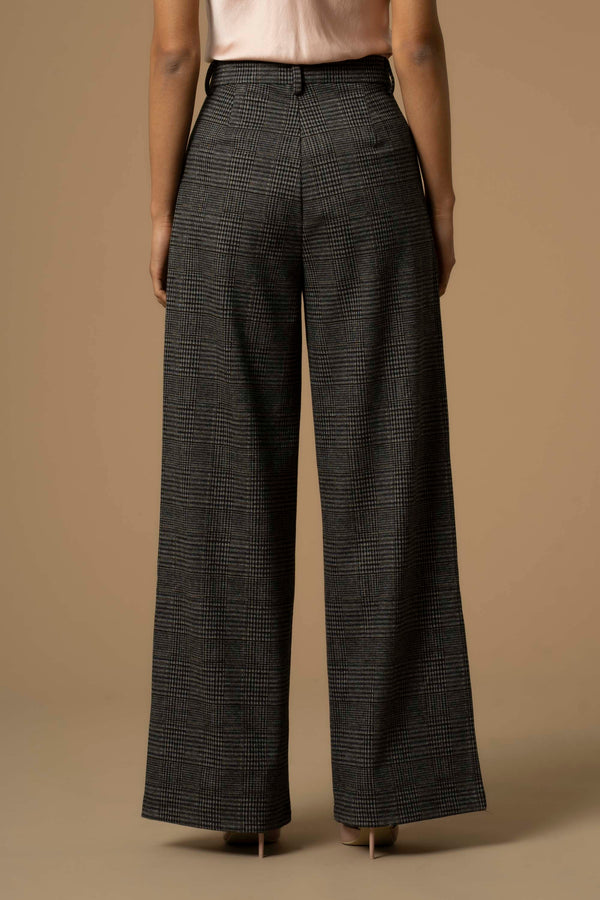 Professional chic lightly chequered full length trousers - Trousers NIK