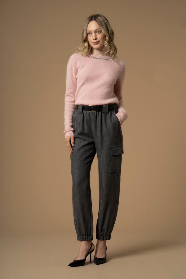 Pantalón estilo cargo bolsillo solapa - Pantalon BENILDE
