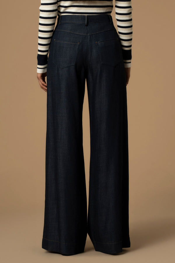 Jeans wide leg cinco bolsillos - PantalonERALDO
