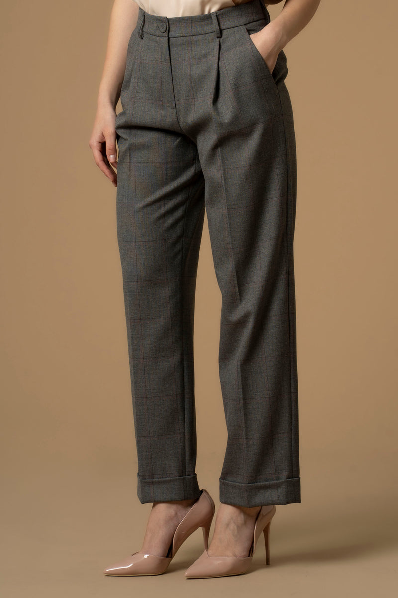 Pantaloni a quadri taglio classico - Pantaloni Hattilas
