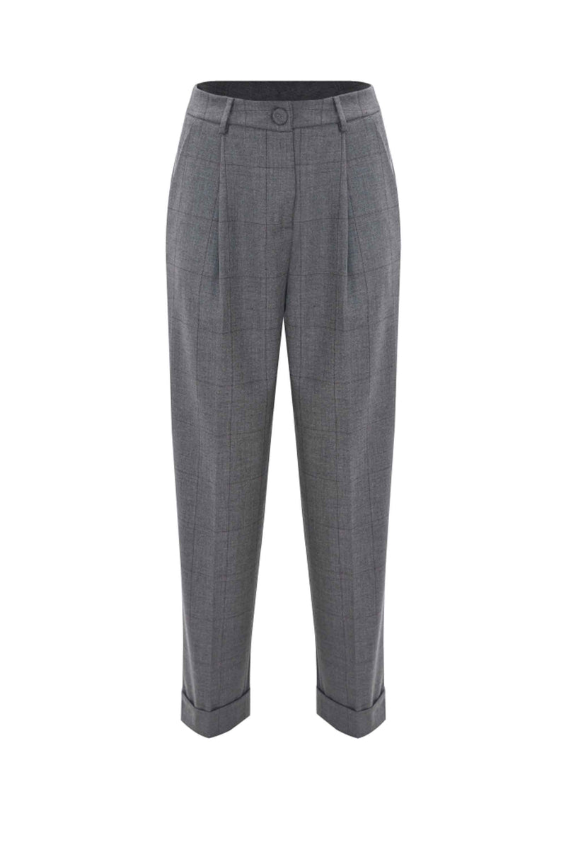 Pantaloni a quadri taglio classico - Pantaloni Hattilas