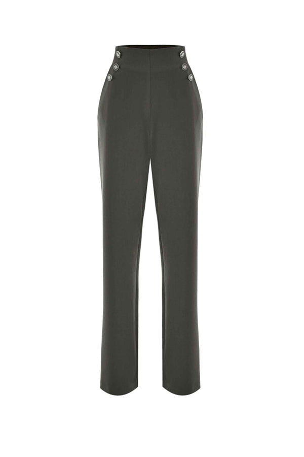 Chic contoured triple button full length trousers - Trousers FENETH
