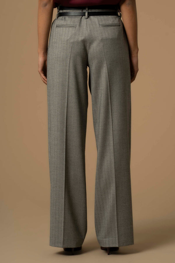 Professional relaxed fit double belted trousers - Trousers GREGOR