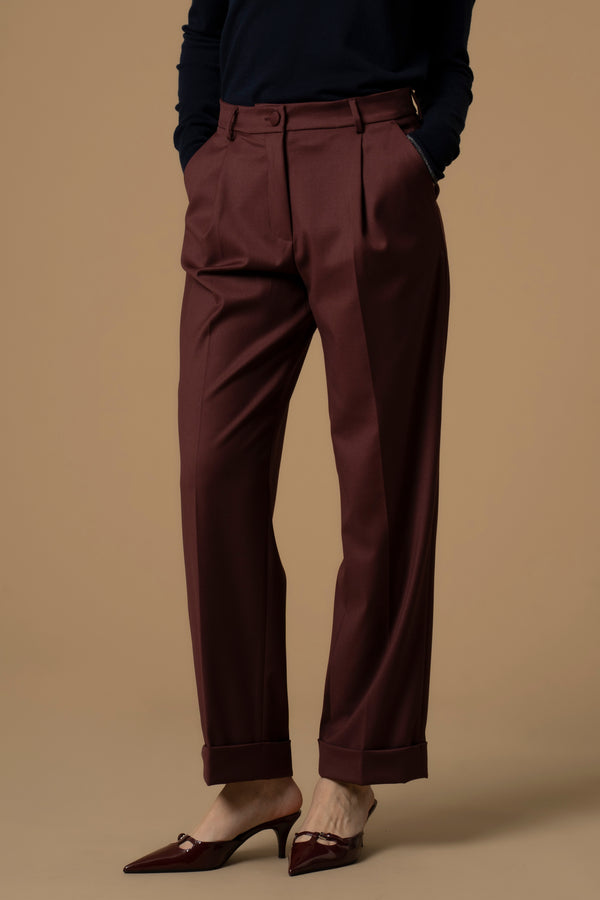 Elegant casual chic roll up trousers - Trousers HATTILAS