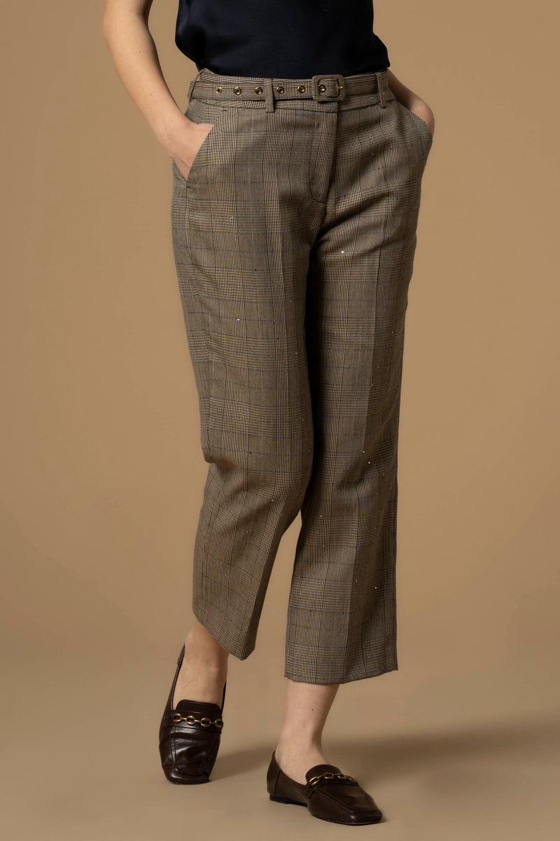 Pantaloni alla caviglia con cintura - Pantaloni Taty