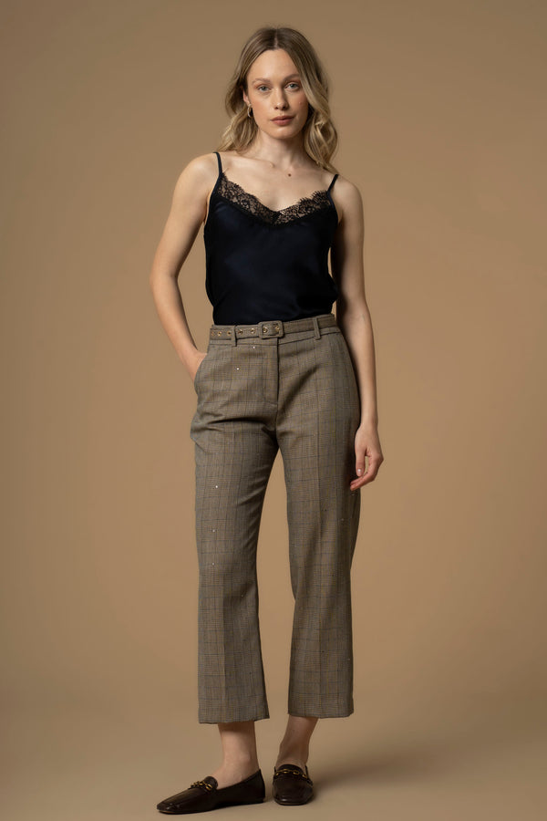 Pantaloni alla caviglia con cintura - Pantaloni Taty