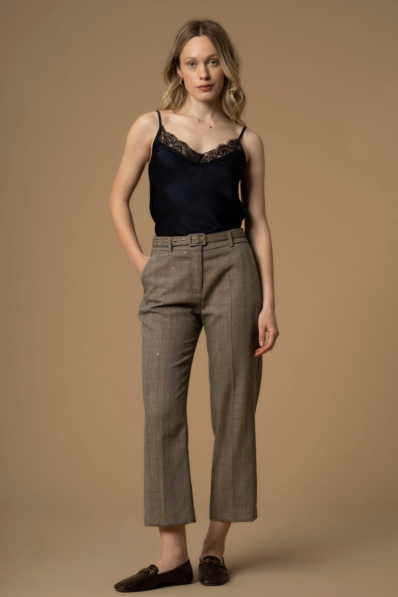 Pantaloni alla caviglia con cintura - Pantaloni Taty