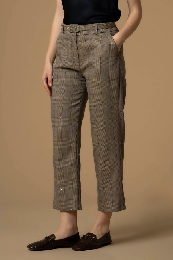 Pantaloni alla caviglia con cintura - Pantaloni Taty