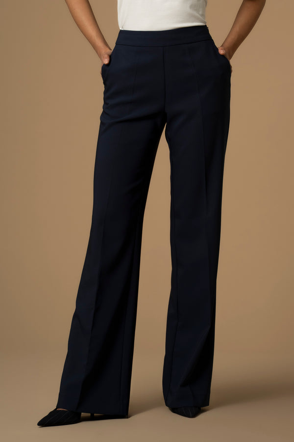 Casual chic elasticated waist full length trousers - Trousers YOGHI