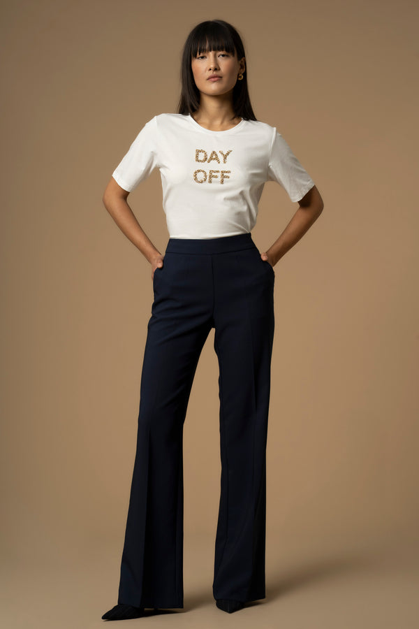 Casual chic elasticated waist full length trousers - Trousers YOGHI