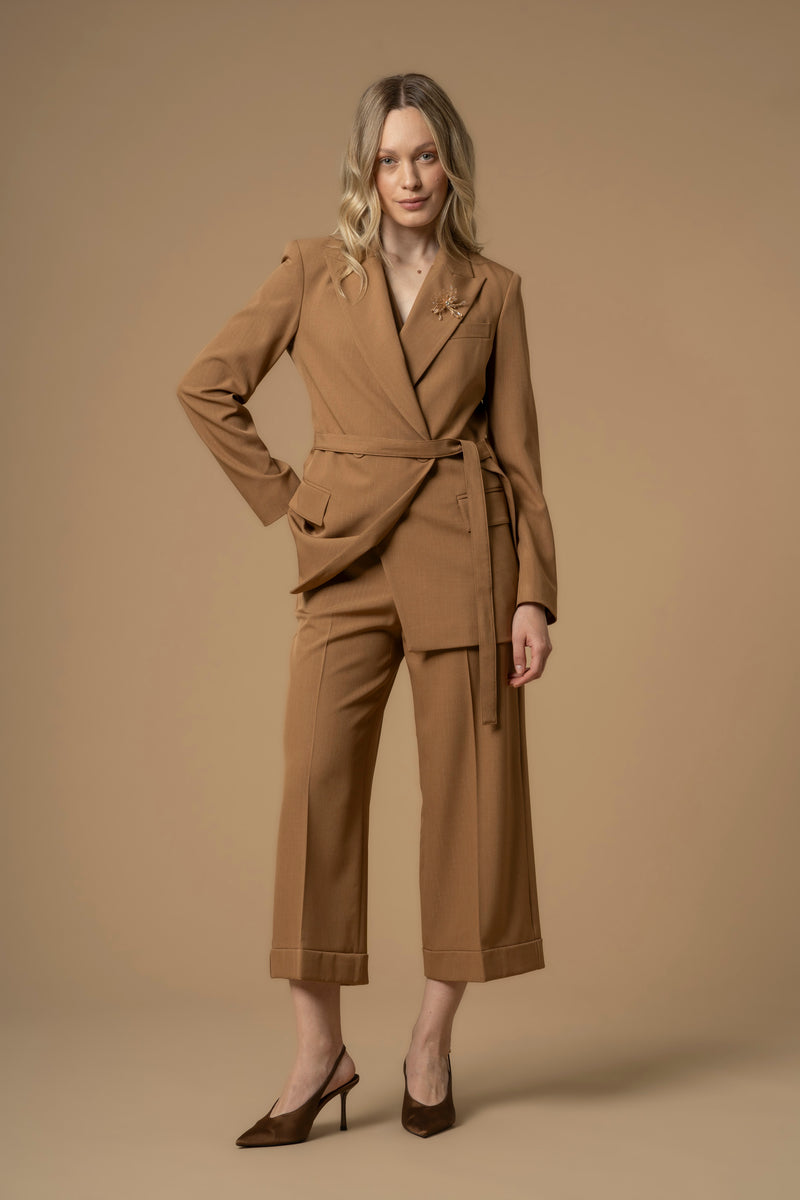 Pantalon coupe évasée longueur Toreador - Pantalon EBBA