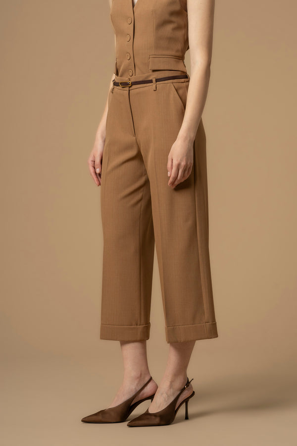 Chic professional three quarter length business trousers - Trousers EBBA