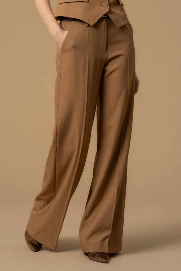 Stylish business trousers, full length with creases - Trousers GILIOLA