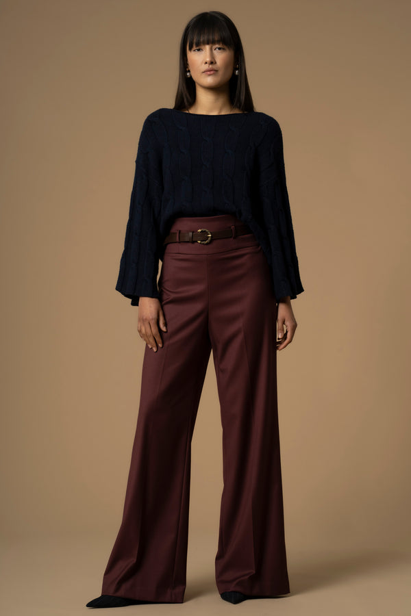 Versatile semi-professional wide legged flared trousers - Trousers FIDELE