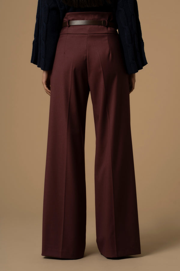 Versatile semi-professional wide legged flared trousers - Trousers FIDELE
