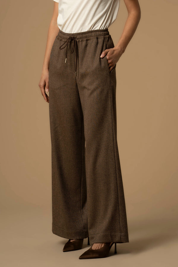 Pantaloni wide leg con coulisse - Pantaloni Gusto