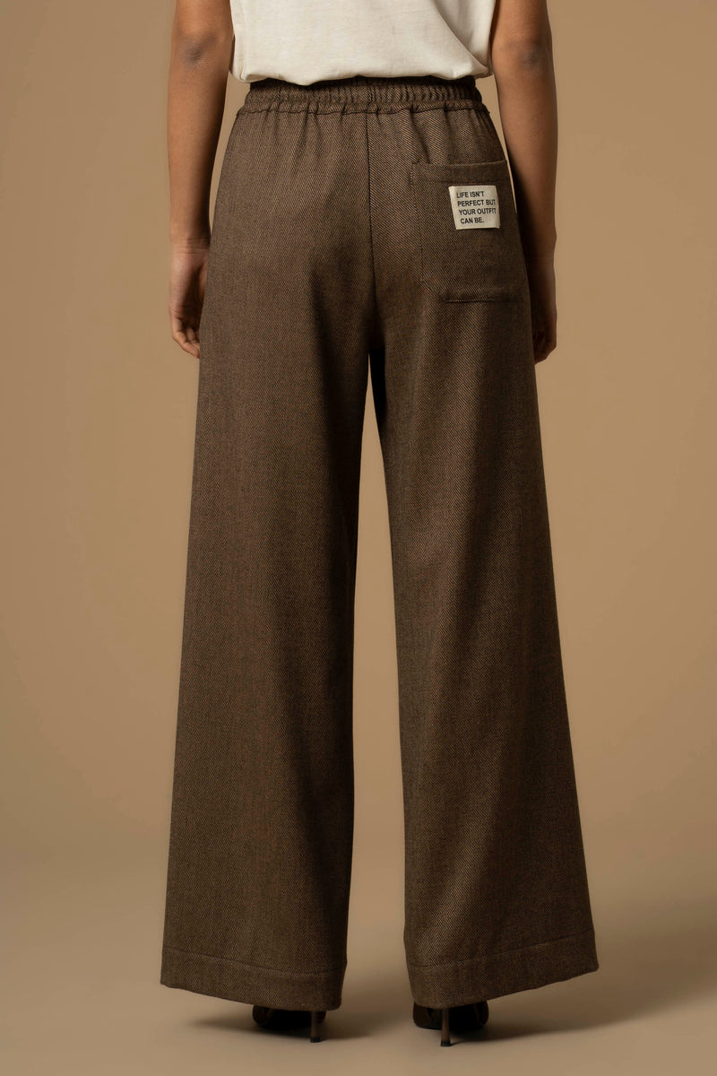 Pantalon large avec cordon à la taille - Pantalon GUSTO