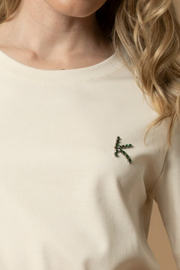 Camiseta manga corta con letra K - T-shirt RAPHAEL