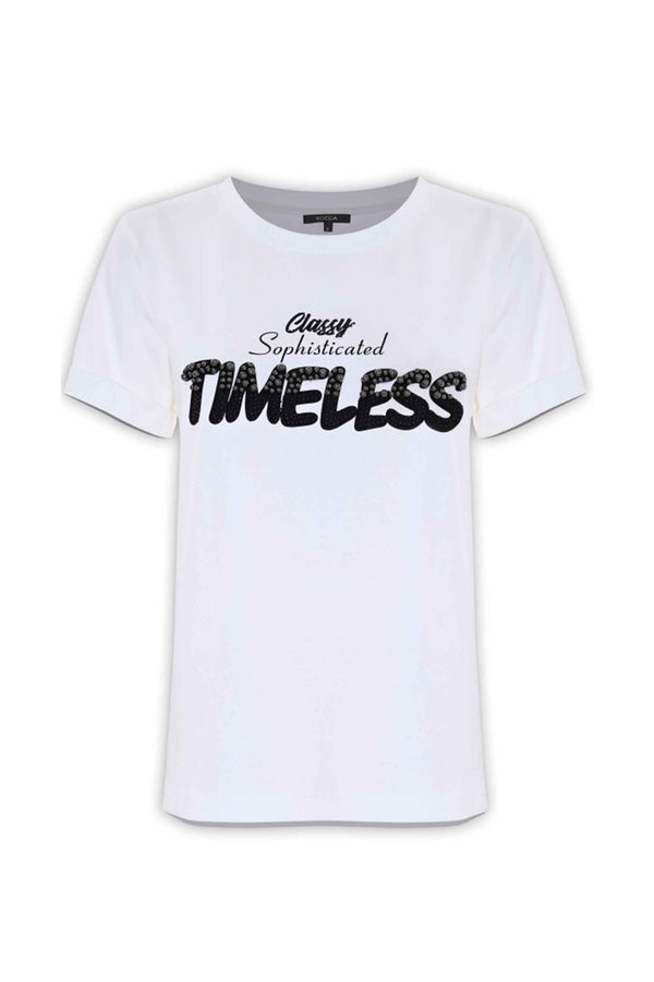 Camiseta básica manga corta con texto - T-shirt ANAISSE