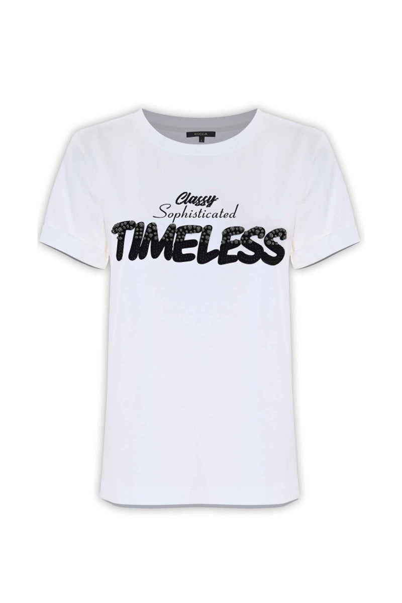 Camiseta básica manga corta con texto - T-shirt ANAISSE