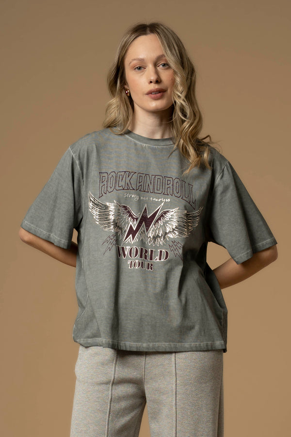 Camiseta oversize con texto - T-shirt ARSENIS