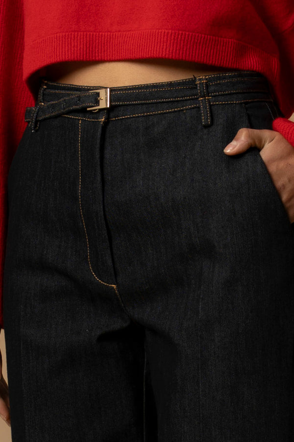 Pantalon coupe droite longueur Capri - Pantalon DENIM DALIBERTO