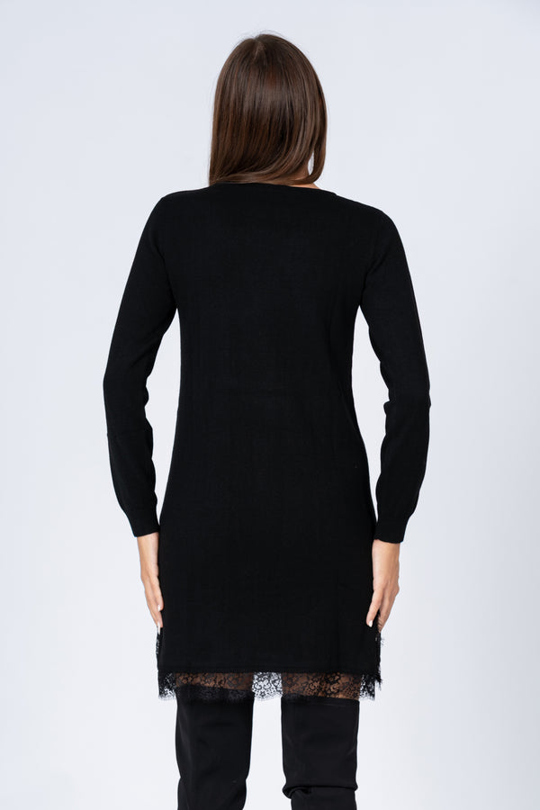 Abito con dettagli in pizzo - ABITO IN MAGLIA KLOEX