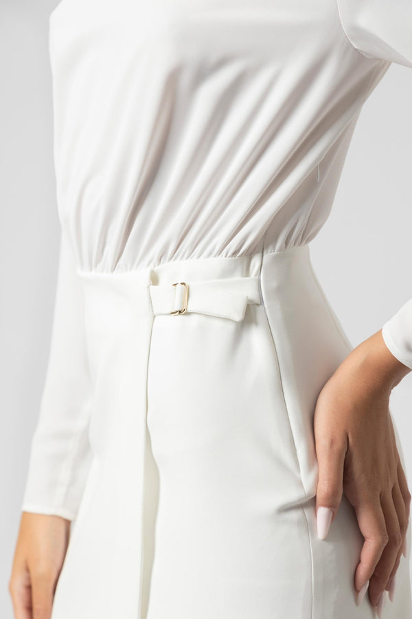Chic long sleeved two part above knee dress - Dress BEATISAX
